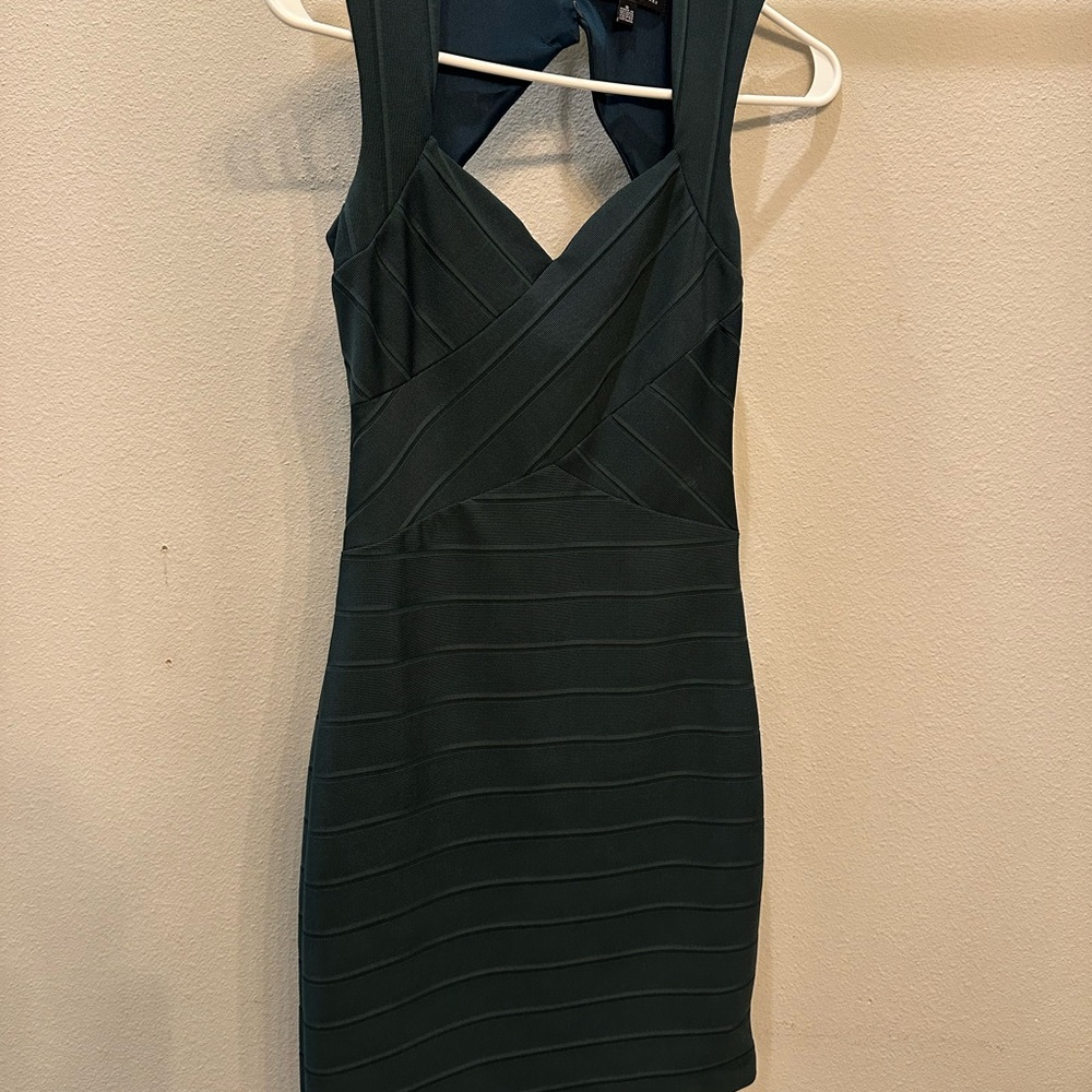 Guess Dark Green Mini Dress